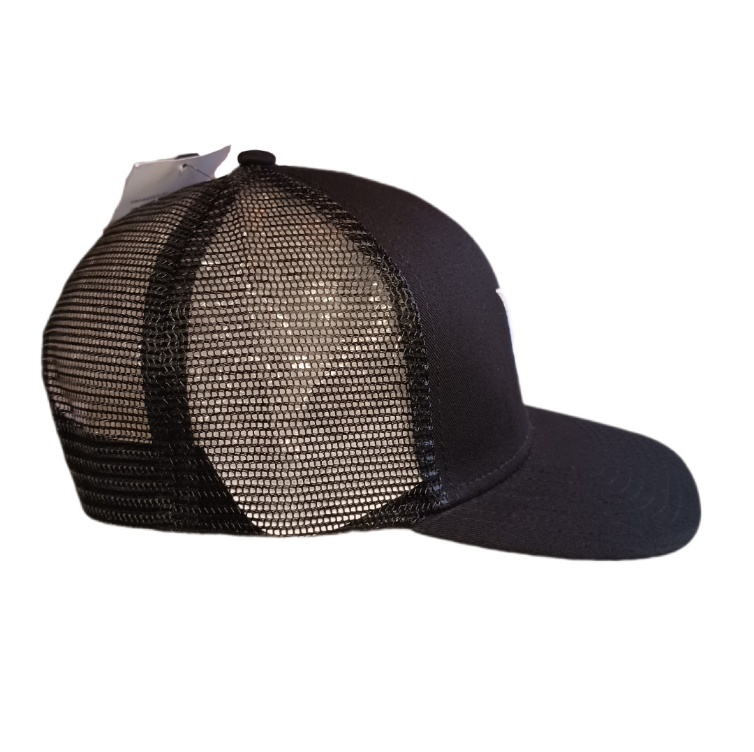 Hurley Mens Hat Cap Black Adjustable Snapback Del Mar Trucker Mesh Breathable