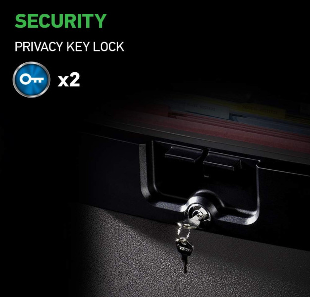 SentrySafe HD4100 Fireproof Waterproof Document Safe Box w/ Key Lock Black