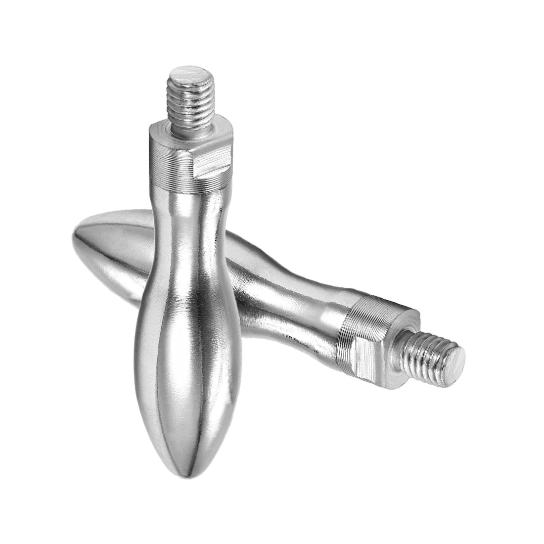 Clamping Handles Screw Knobs Handle M10 x 12mm Threaded Steel Handle Grip,2pcs