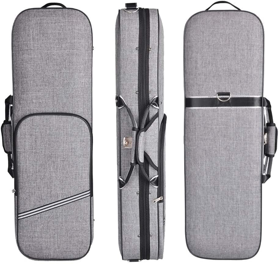 Lightweight Oblong Violin Case with Hygrometer & Straps - 4/4 Full Size