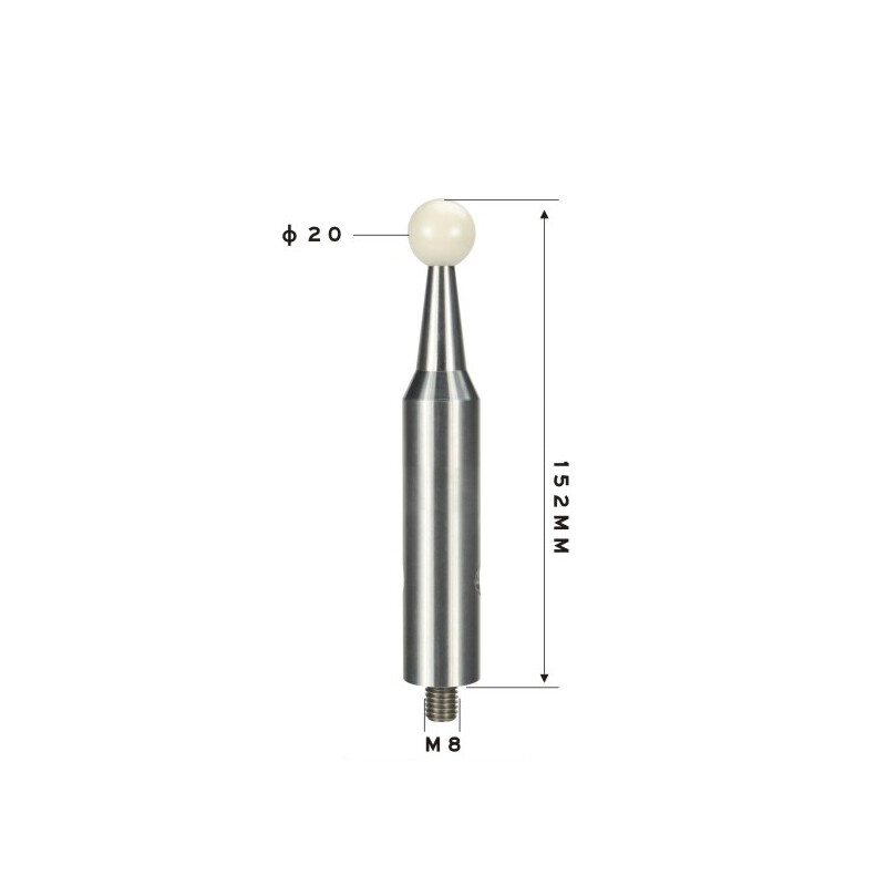 M8 Standard Reference Spheres 20mm Ceramic Ball for CMM Probe Calibration L152mm