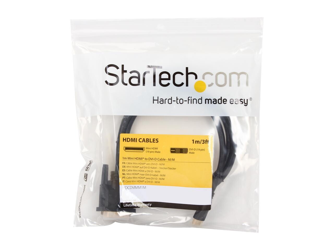 Startech 3.3ft Mini-HDMI to DVI-D Cable