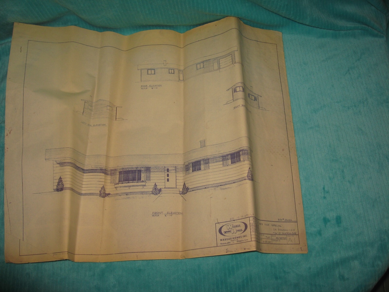 Vintage 1969 Wausau Homes 2A Fair Special Specs House Plans Blueprints Building