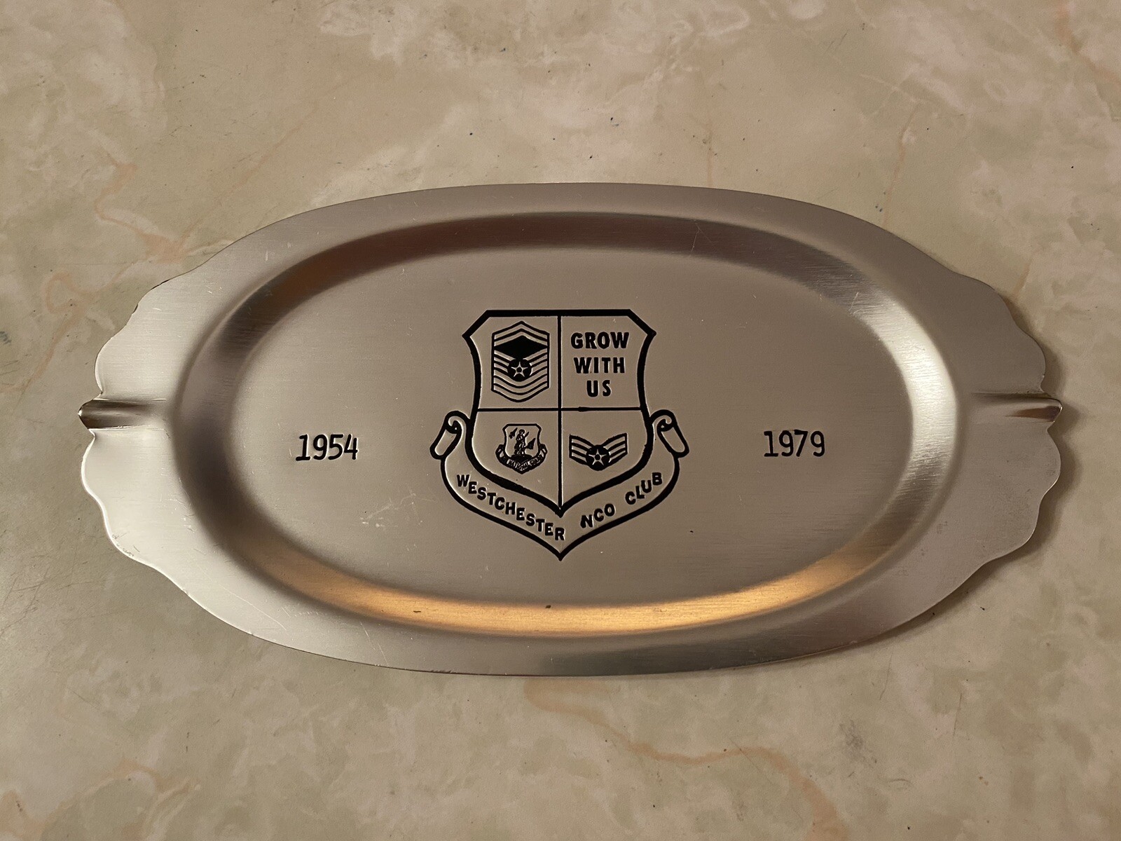 1979 Westchester NCO Club 25th ANNIVERSARY TRAY non commissioned officer ny 