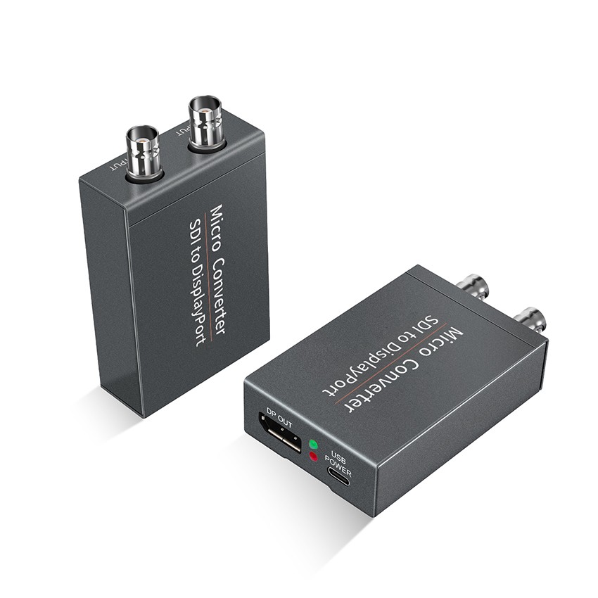 3G 1080p Micro SDI to DP+SDI Converter with Dual-Channel Loop-Through