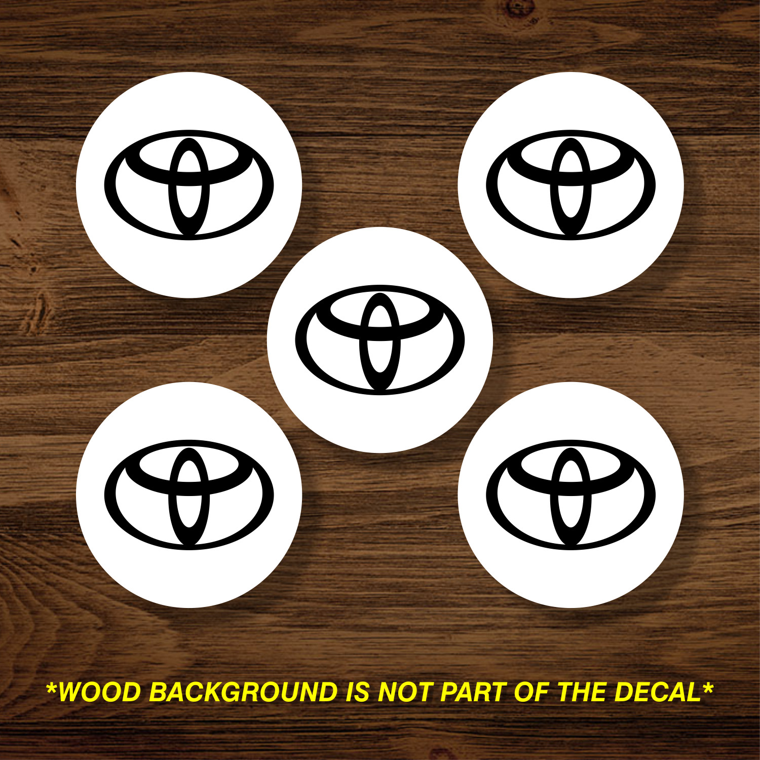 Toyota Wheel Center Cap Overlay x5, Decal Vinyl Sticker