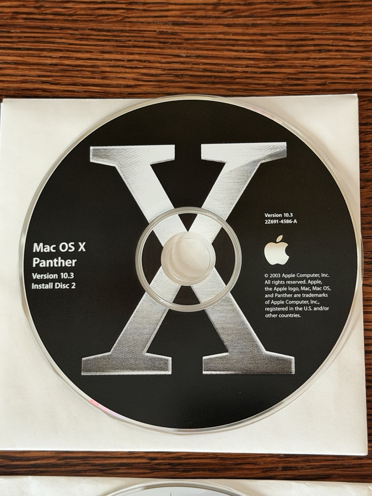 Apple Mac OS X Panther 10.3 Retail Box w/ 3 CDs Xcode Developer Tools iLife ’04