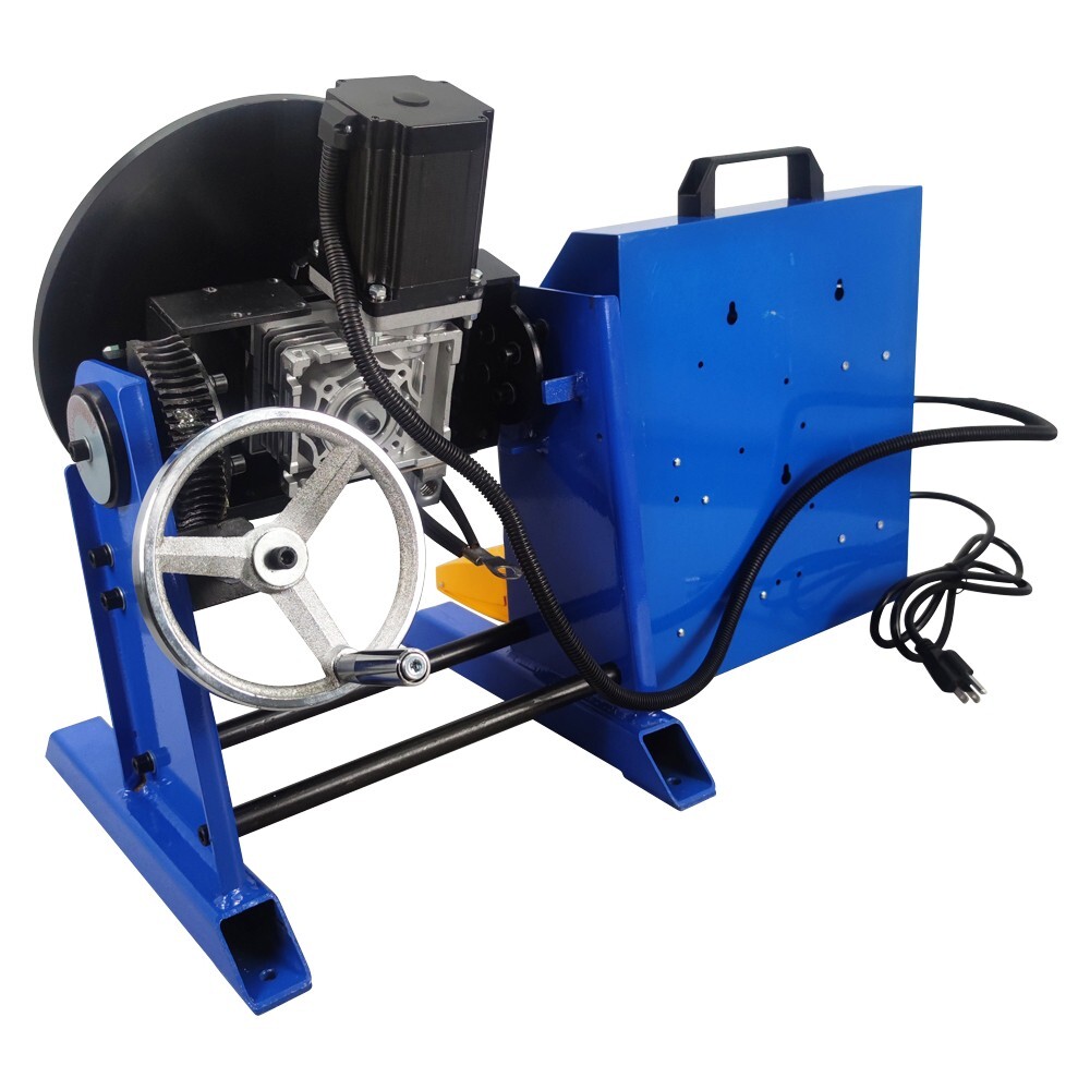 PLC Touch Screen Controller 110LB Welding Positioner Turntable with 200mm Chuck