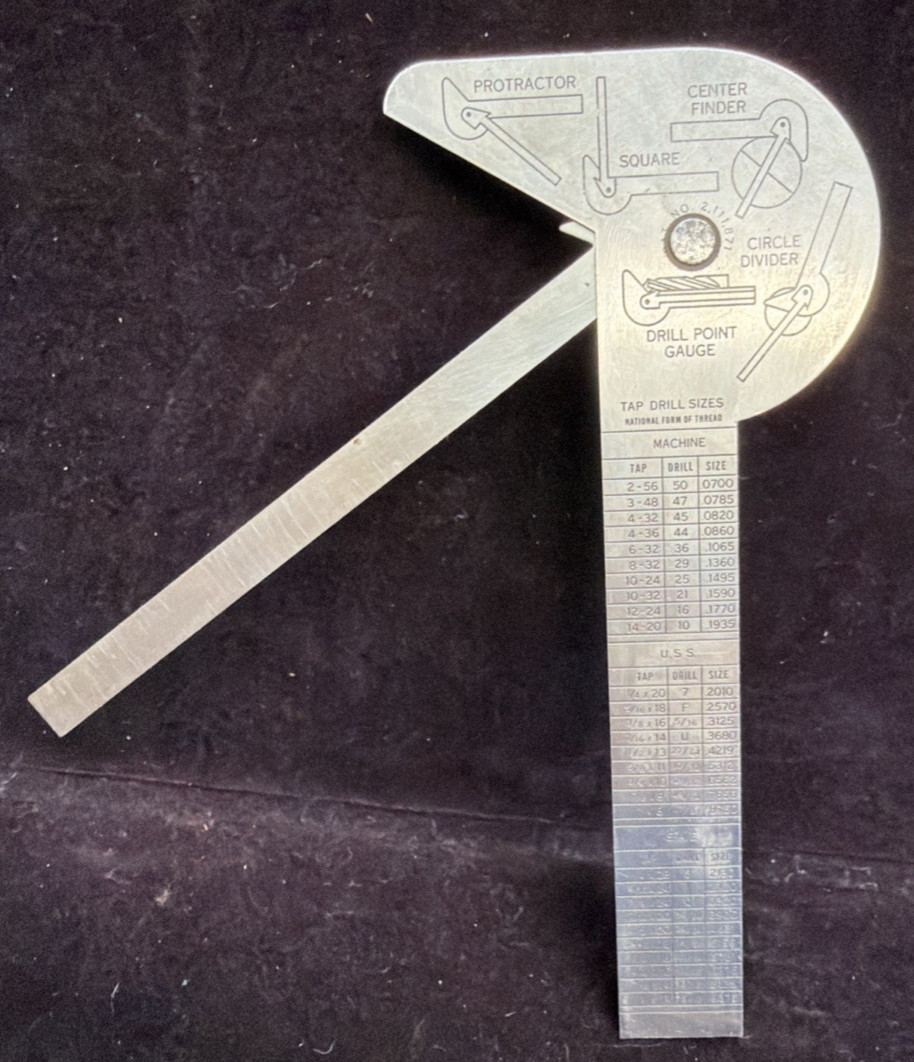Vintage General SS No. 16 Multi-Use Ruler In Sleeve