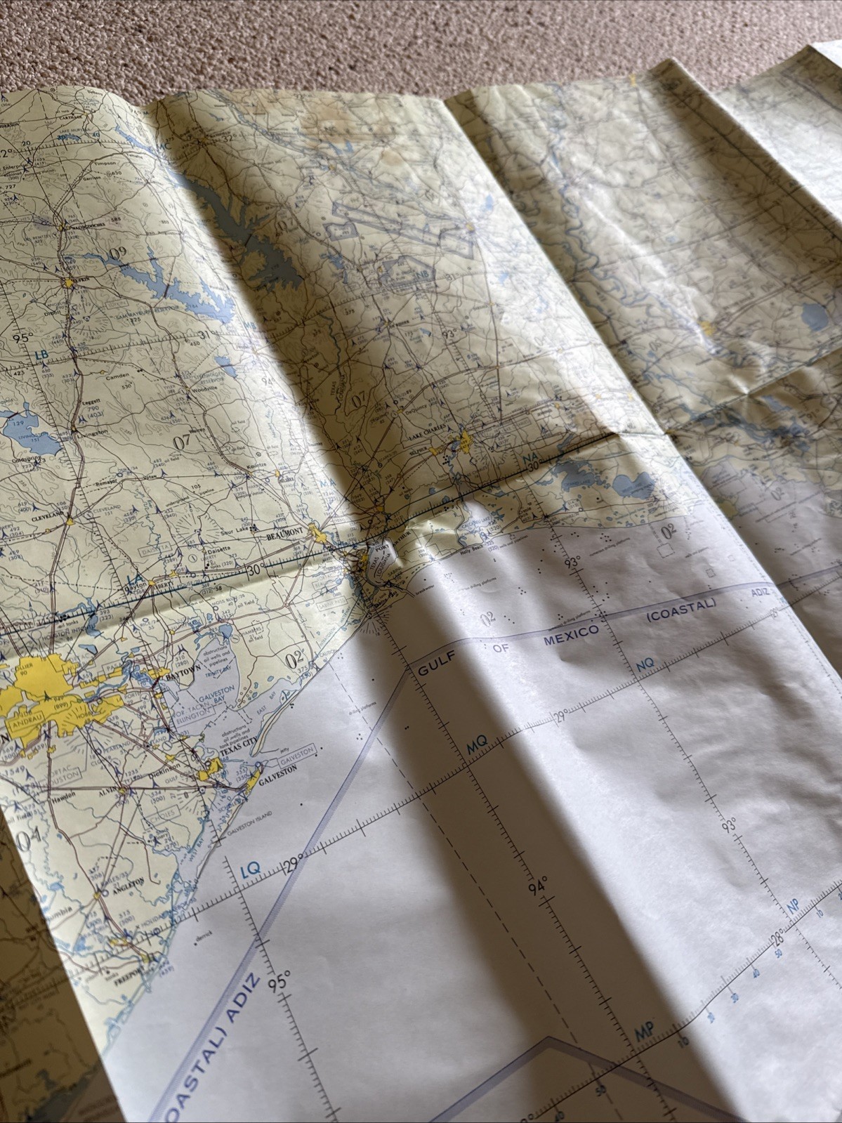 Vintage ONC H-24 Operational Navigation Chart – Military Aviation Map – Cold War