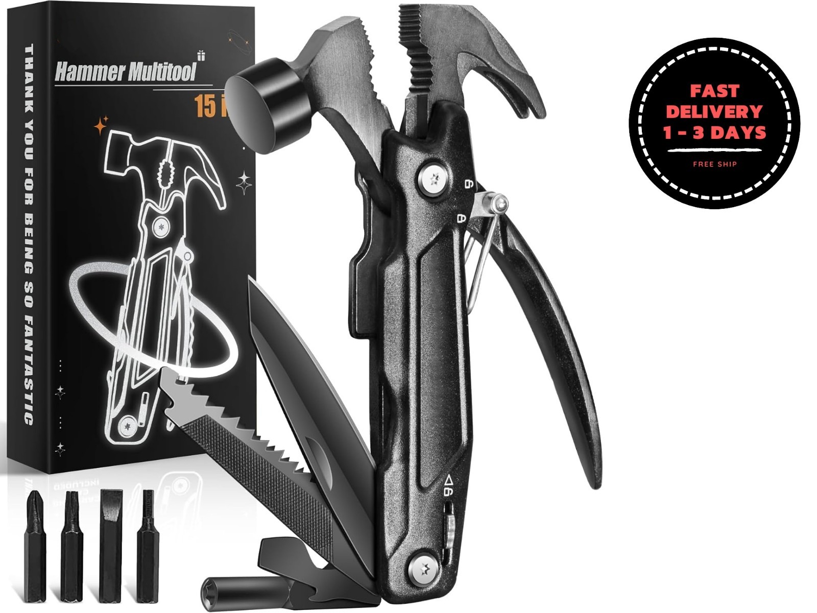 martillo multiherramienta 15 en 1, regalos de Navidad para hombres, regalos