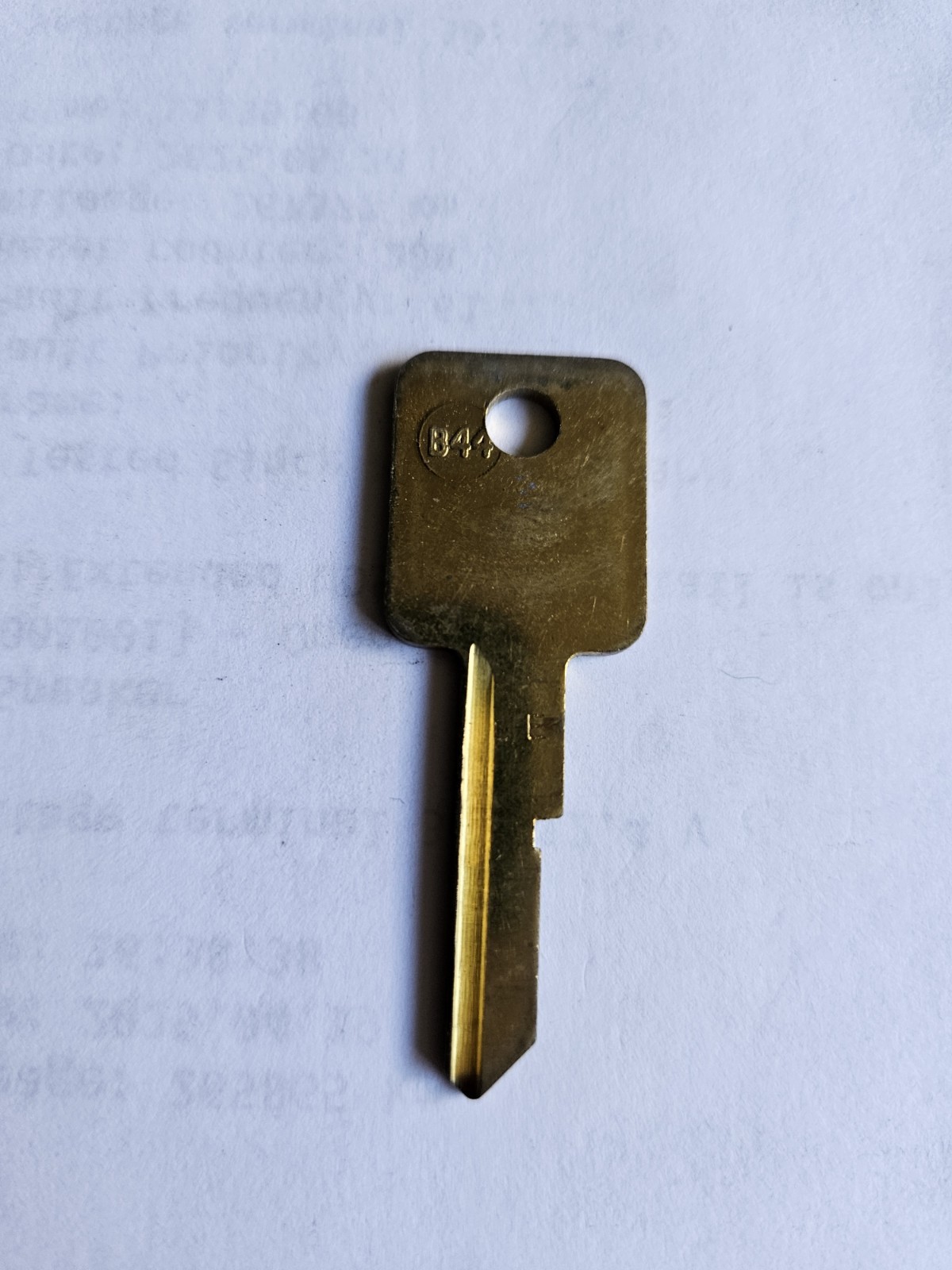 B44 E Brass Key Blank. OSCO (1), STAR (3). Price Is Per Blank.