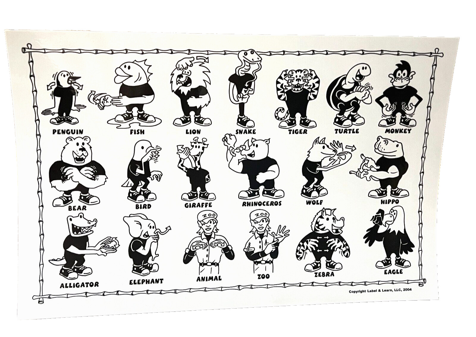 Label & Learn ZOO/PARK (2) /BASIC Educational Placemat (New)