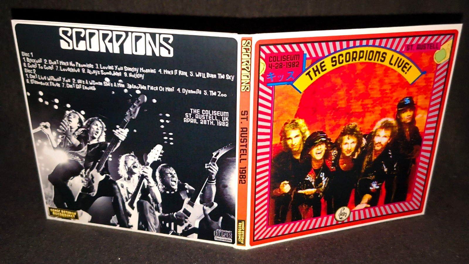 The Scorpions St. Austell 1982 Gate Fold 2CD Package NEW