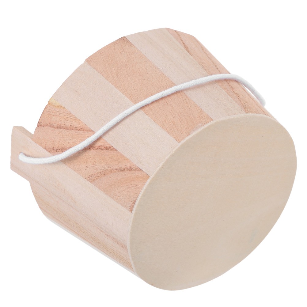 Sauna Crystal Salt Barrel Accessories Bucket with Ladle Traditional