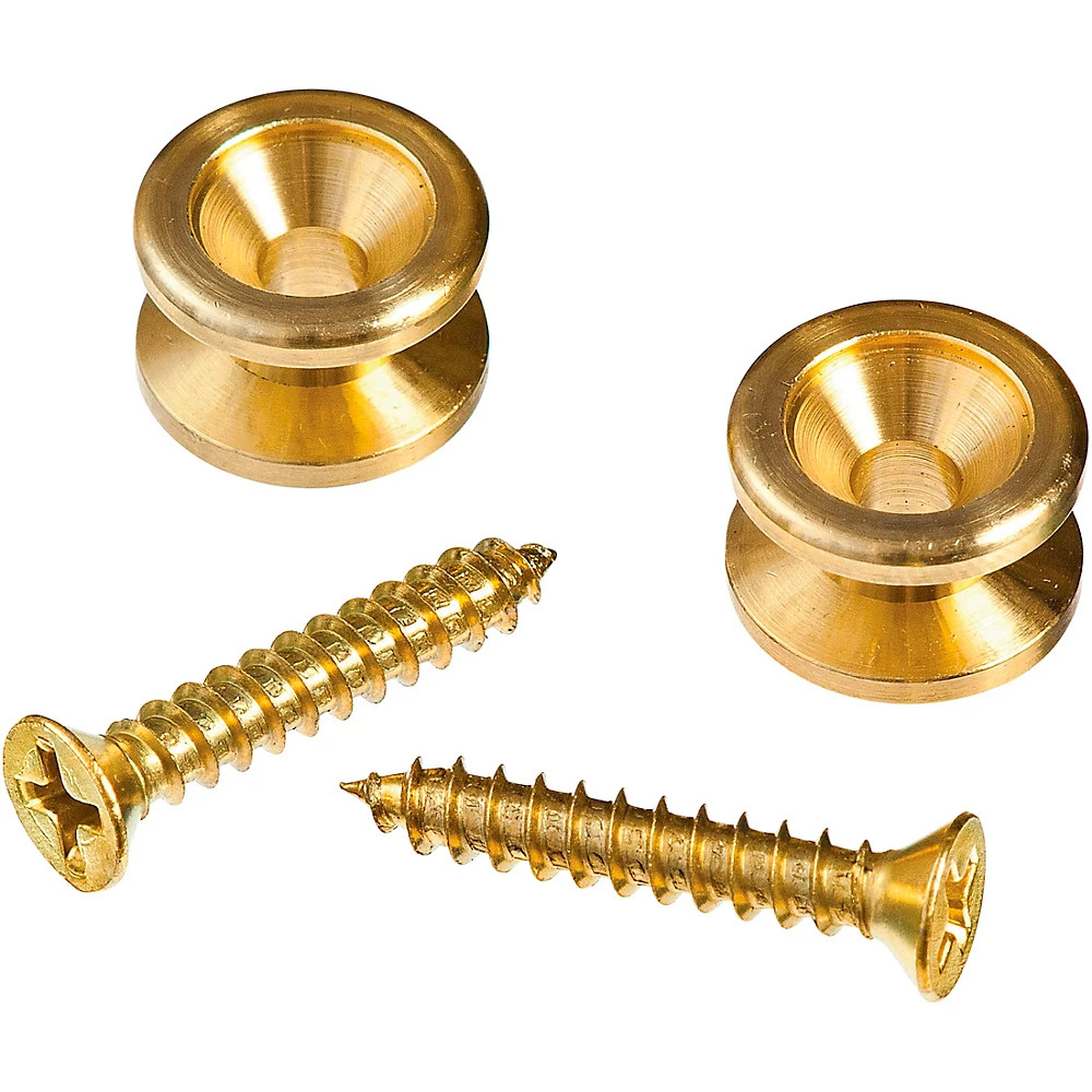 D'Addario Planet Waves Metal Guitar Strap Buttons Brass