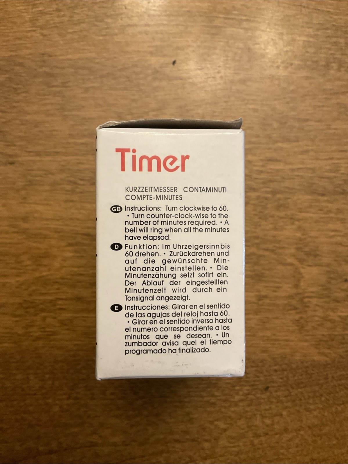 60 Minute Mechanical Kitchen Timer (Read Description)