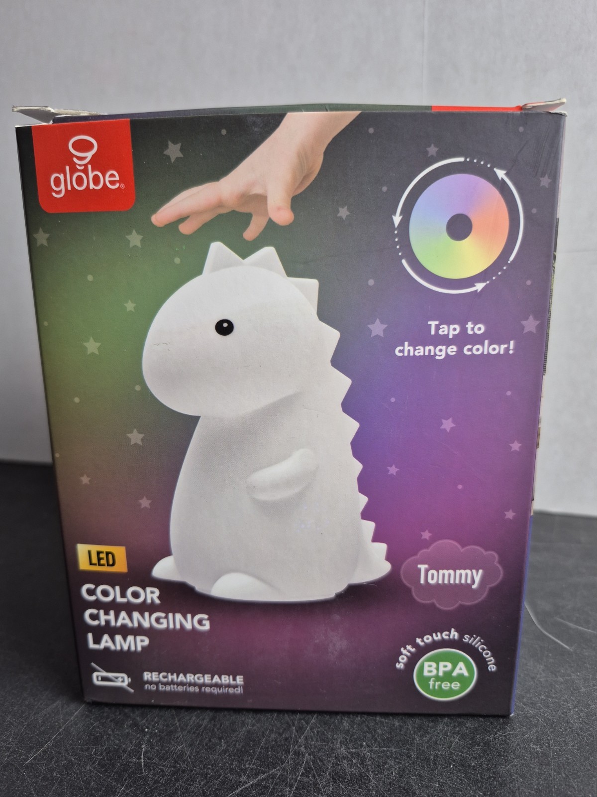 Globe 13099 Tommy Dinosaur Multi-Color Changing Integrated LED Night Light