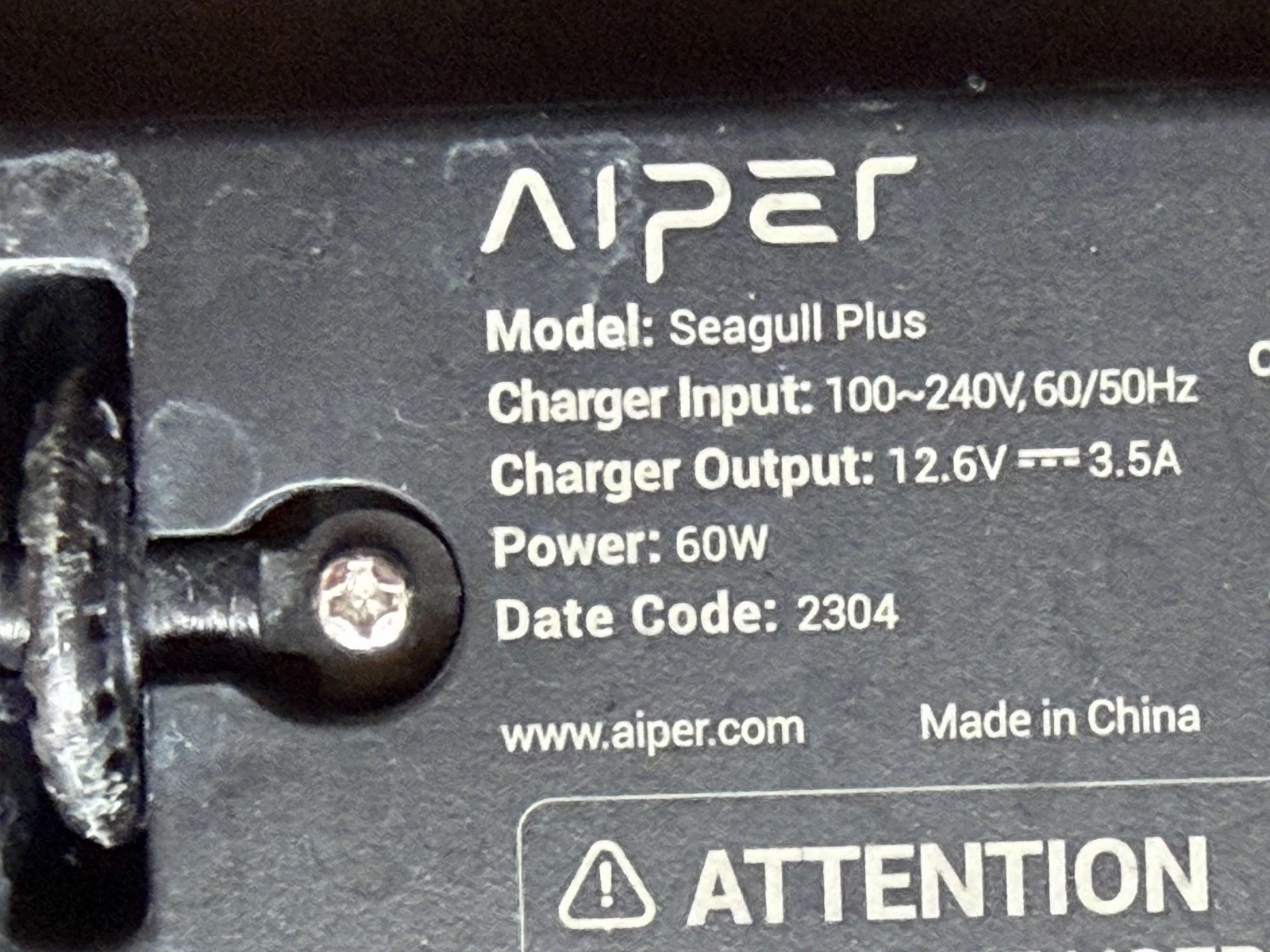 Aiper Seagull Plus Cordless Robotic Pool Cleaner- Needs a New Switch