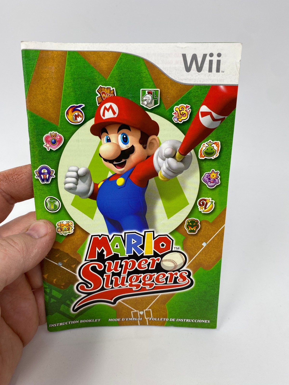 Mario Super Sluggers Baseball Nintendo Wii Instruction Manual Only