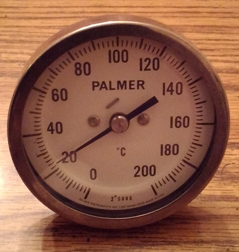 Palmer Instruments Celsius Temperature Gauge 2 Degree SUBD.