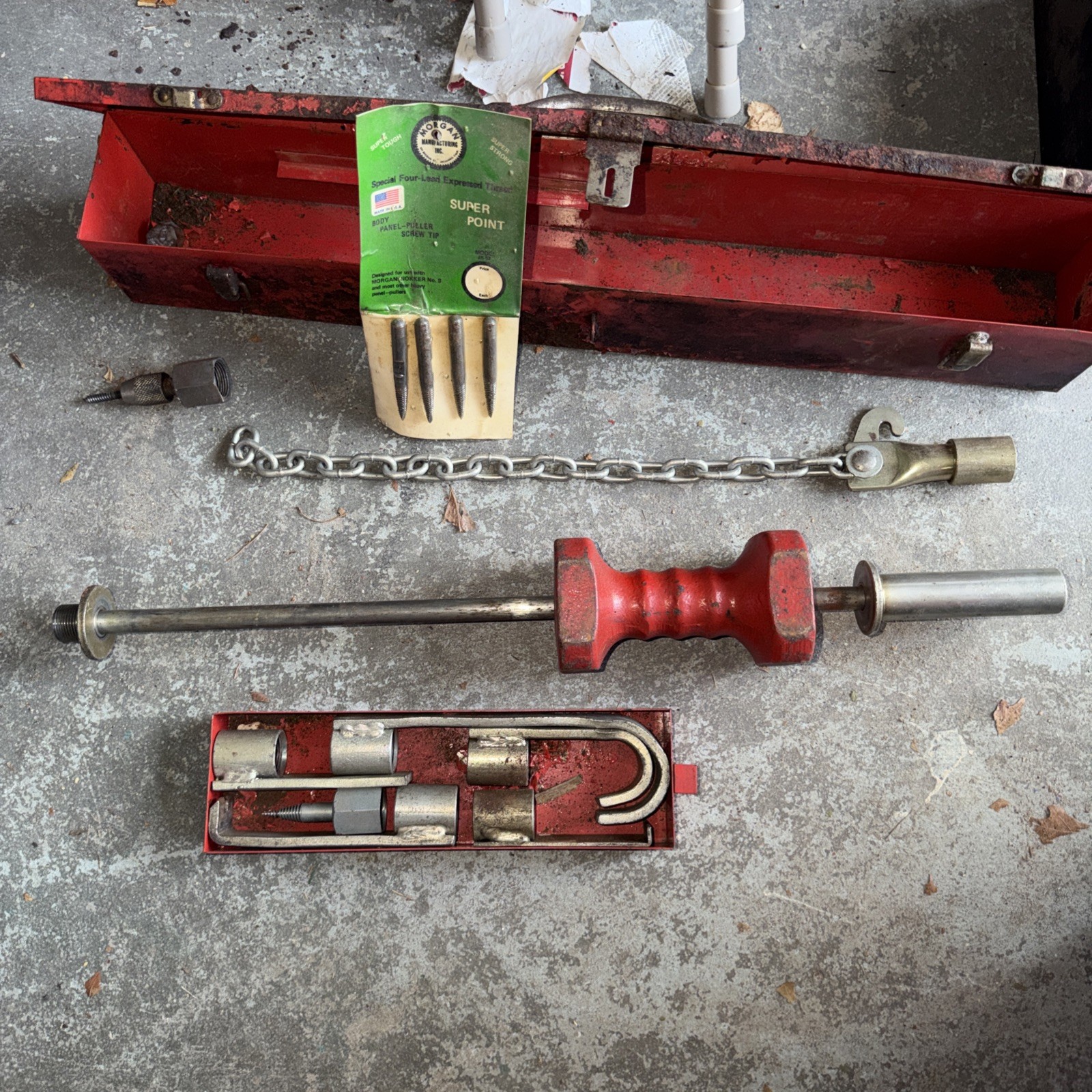 MAC Tools Heavy Duty 12 lb. Body Knocker Slide Hammer Dent Puller Tool Set