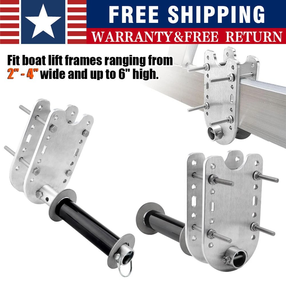 Heavy Duty Dock Pontoon/ Boat Lift Wheel Kit Aluminum for frame up to 4"W x 6"H