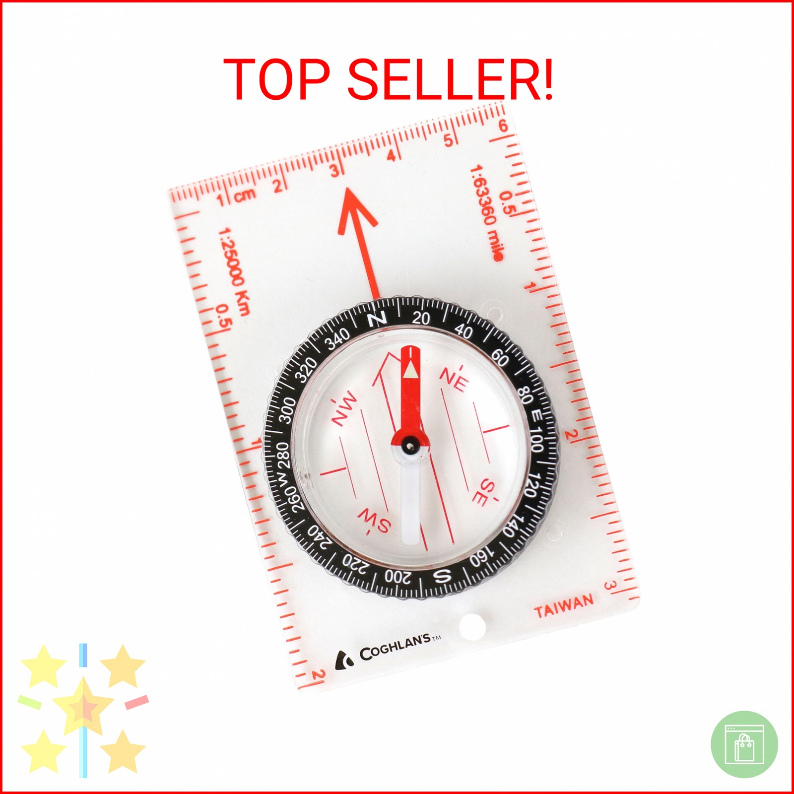 Coghlan's Map Compass – Lightweight, Durable Navigation Tool for Hiking, Backpac