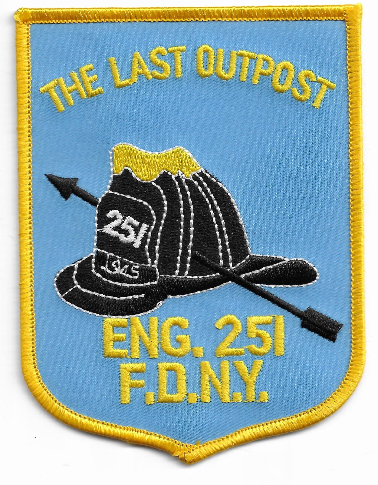 New York City - FDNY Engine-251 "Last Outpost", NY (3.5" x 4.75") fire patch