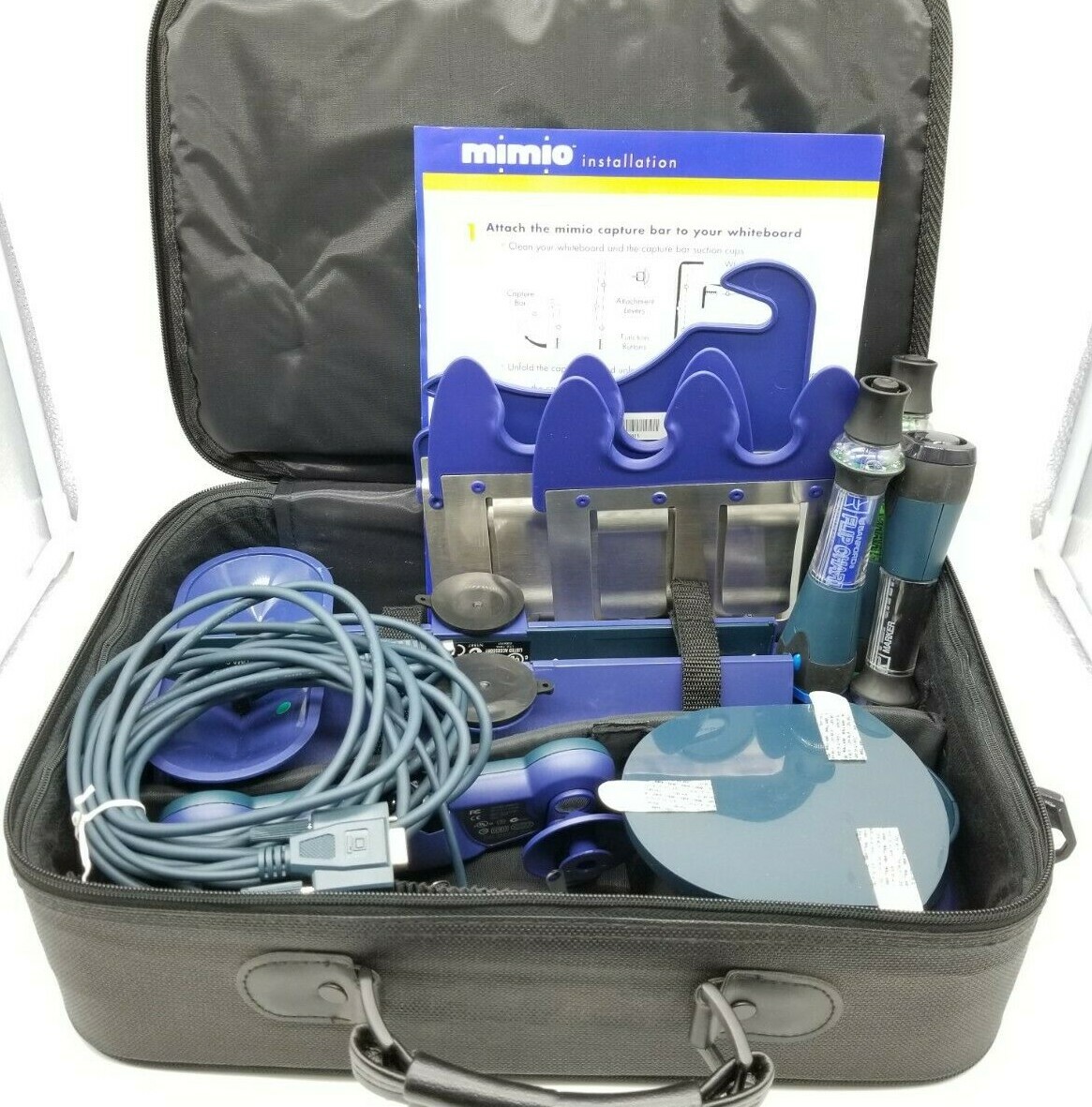 Mimio Digital Whiteboard Wireless Interactive Virtual Ink Kit w/Travel Case–USED