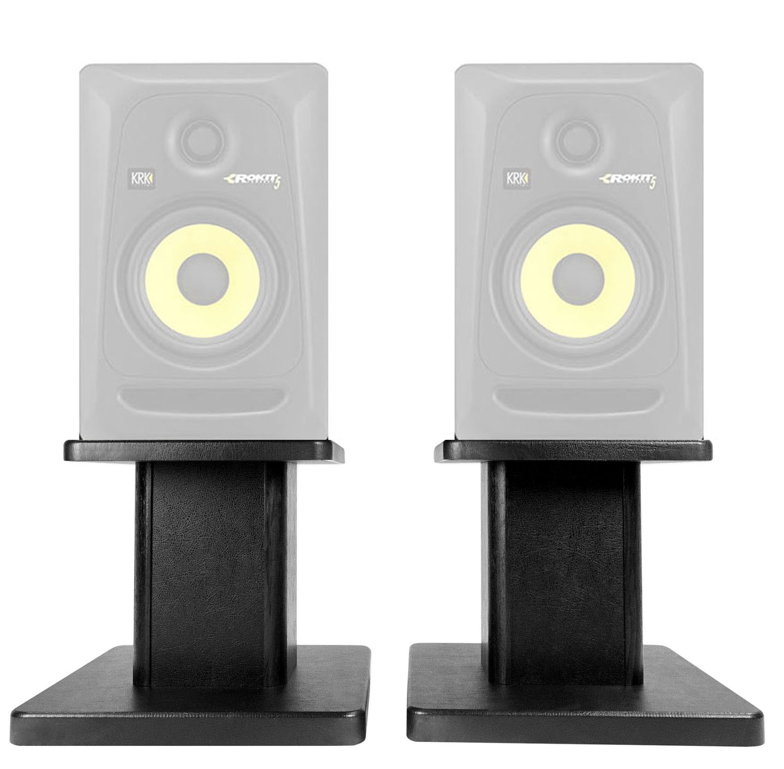 Rockville 8” Black Studio Monitor Speaker Stands For KRK ROKIT 5 G3 Monitors