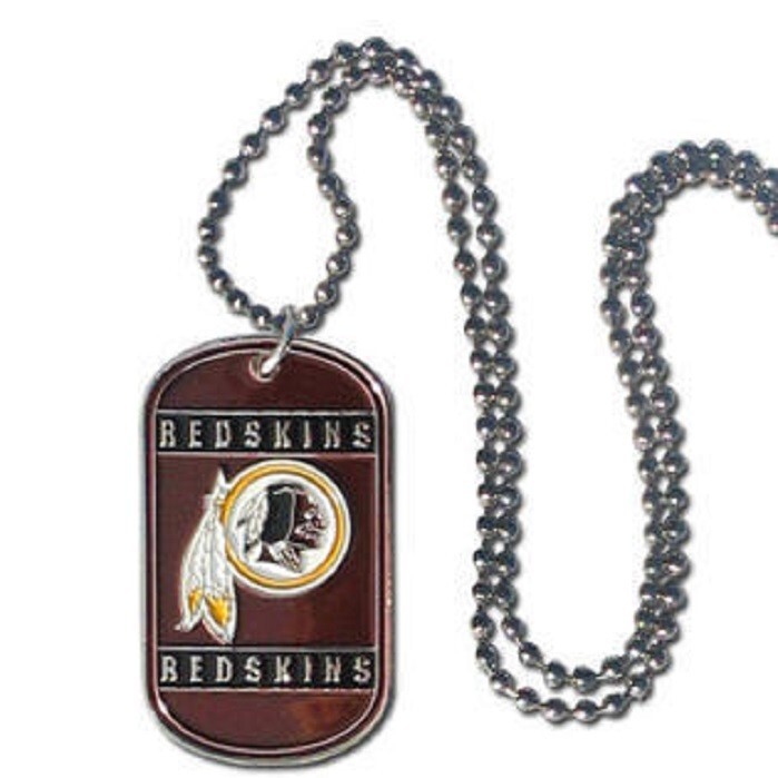 Washington Redskins Tag Style Necklace [NEW] NFL Jewelry Chain Choker Dogtag
