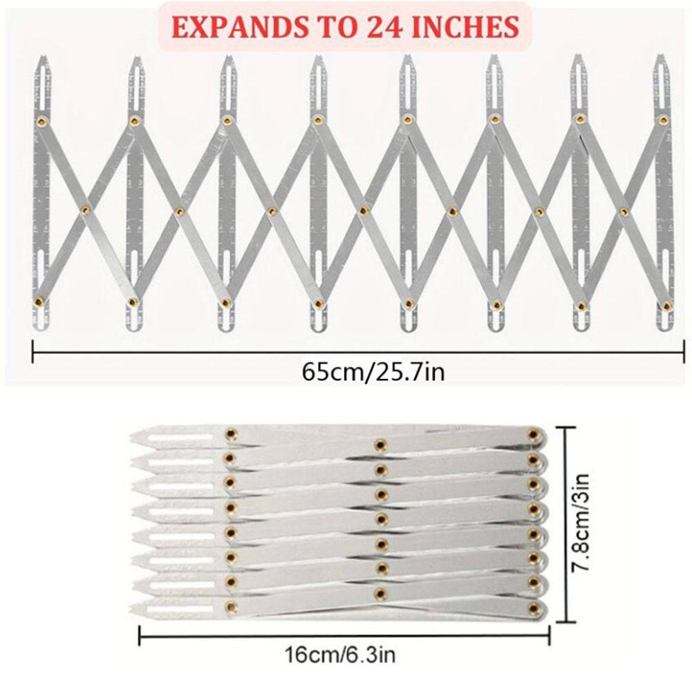 Adjustable Sewing Gauge Tool for Curtain Crafting and Button Placement
