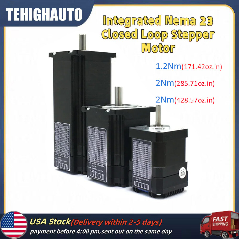 NEMA 23 Integrated Closed Loop Stepper Motor Built in drive 8mm Shaft Bipolar 3A