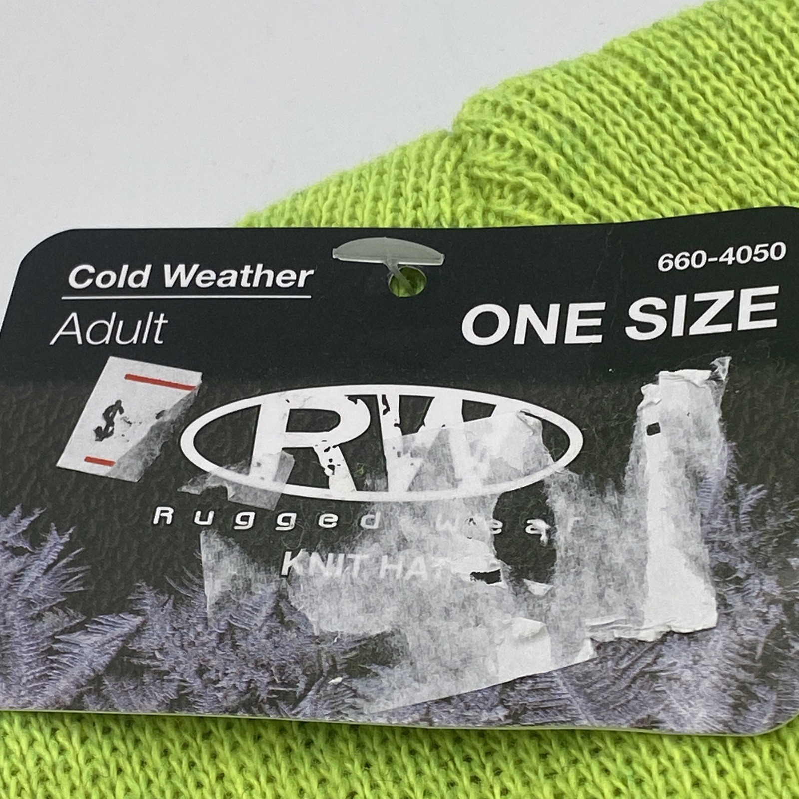 Rugged Wear Fine Knit Watch Cap, Acrylic& Polyester Soft, Stretchy Lime One Size
