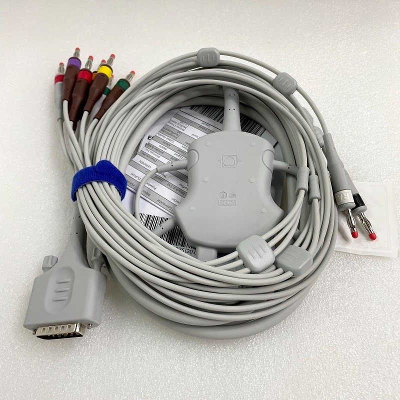 New for Mindray R12 12-lead ECG Machine Lead Cable Banana EC6408 040-001642-00