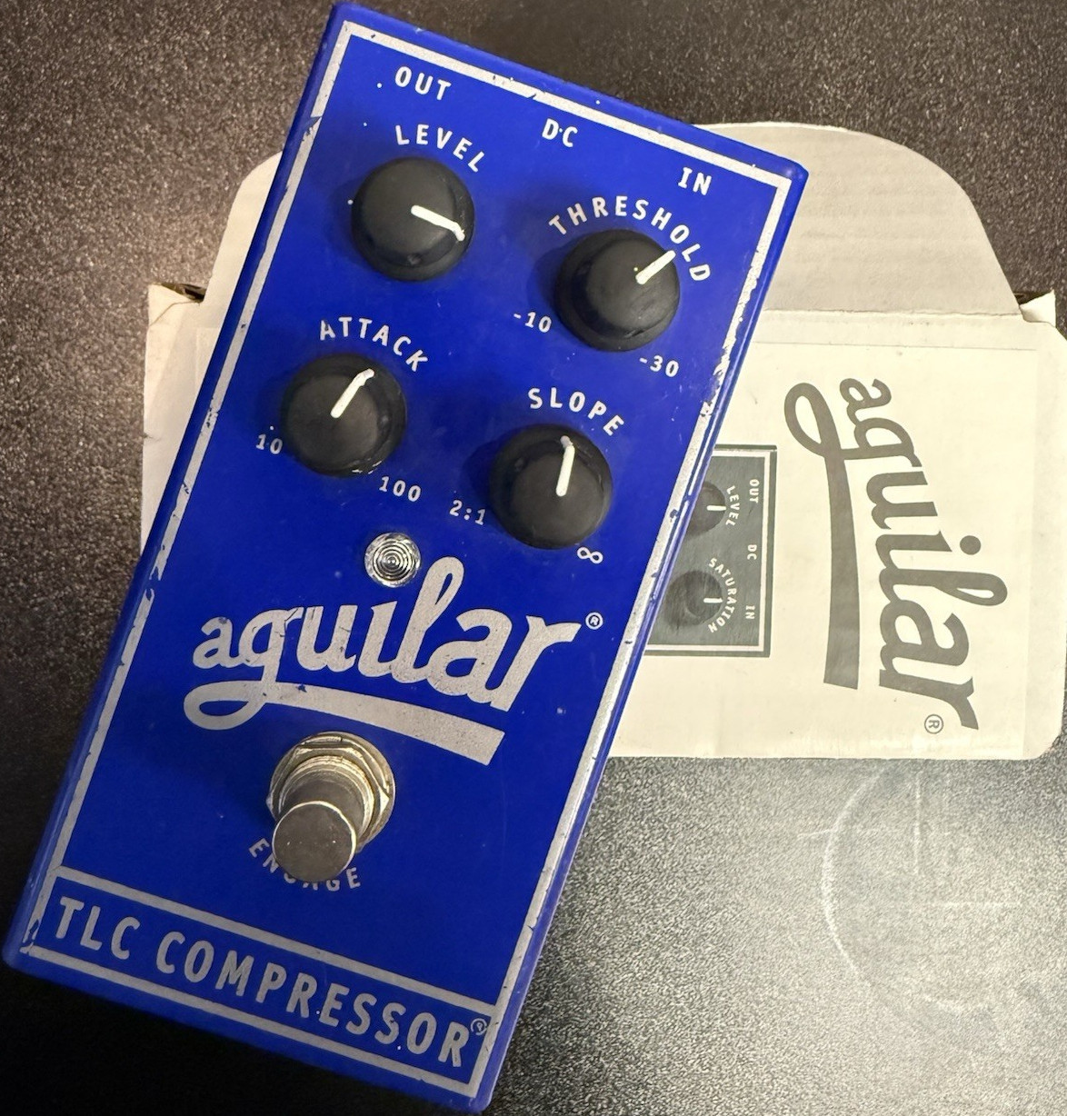 Aguilar TLC Compressor Analog Bass Guitar Effects Pedal w/ Box Blue