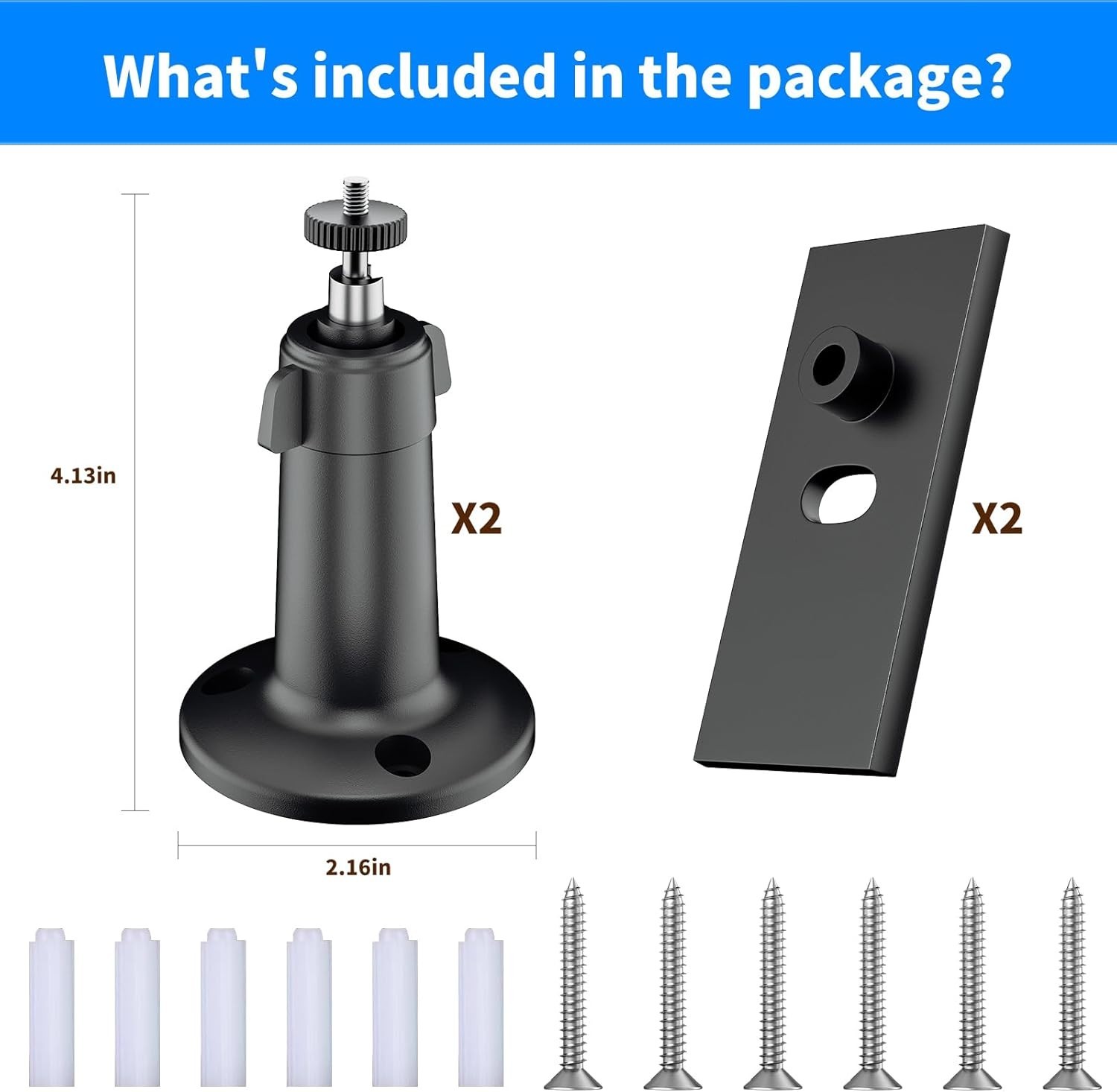Adjustable Wall Mount for Spotlight Cam Plus/Pro - 2 Pack
