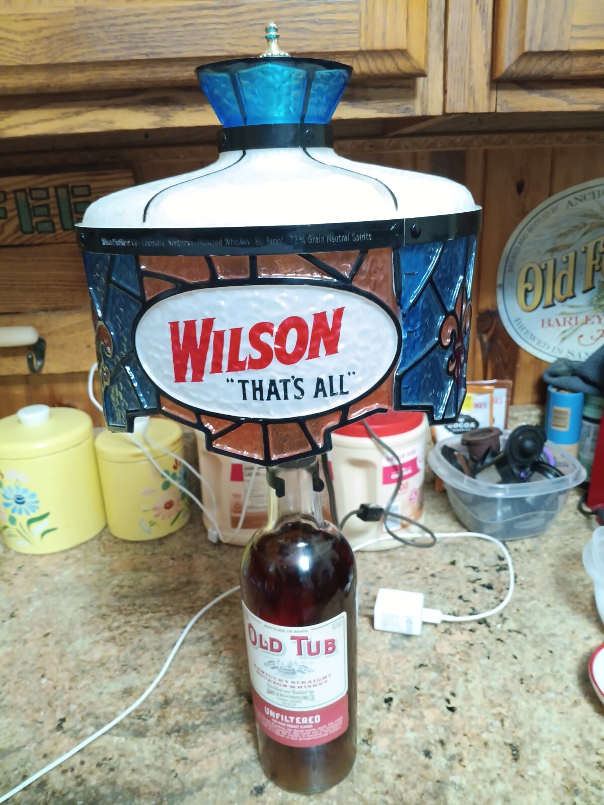 Wilson That's All Wiskey Lamp Shade (New old stock)