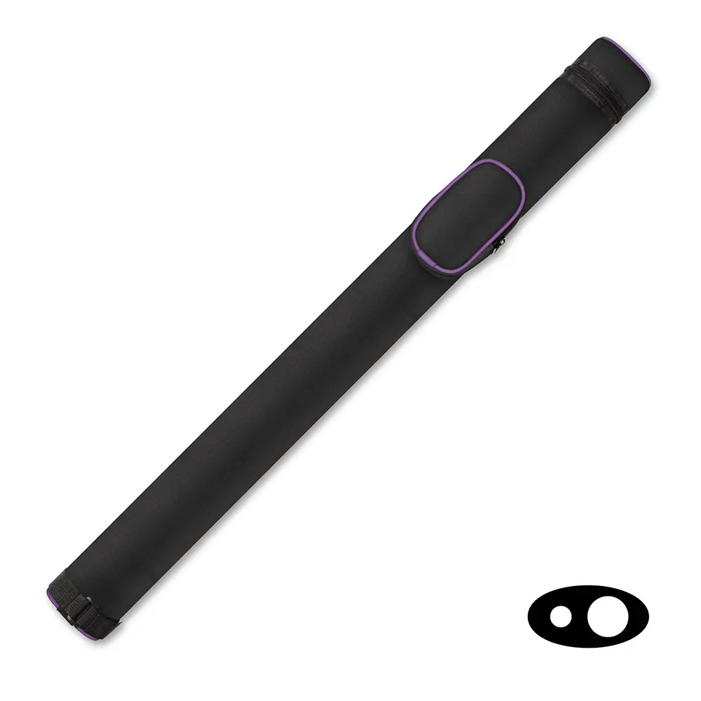 TNT Hard 1x1 Pool Cue Case. Black/Purple