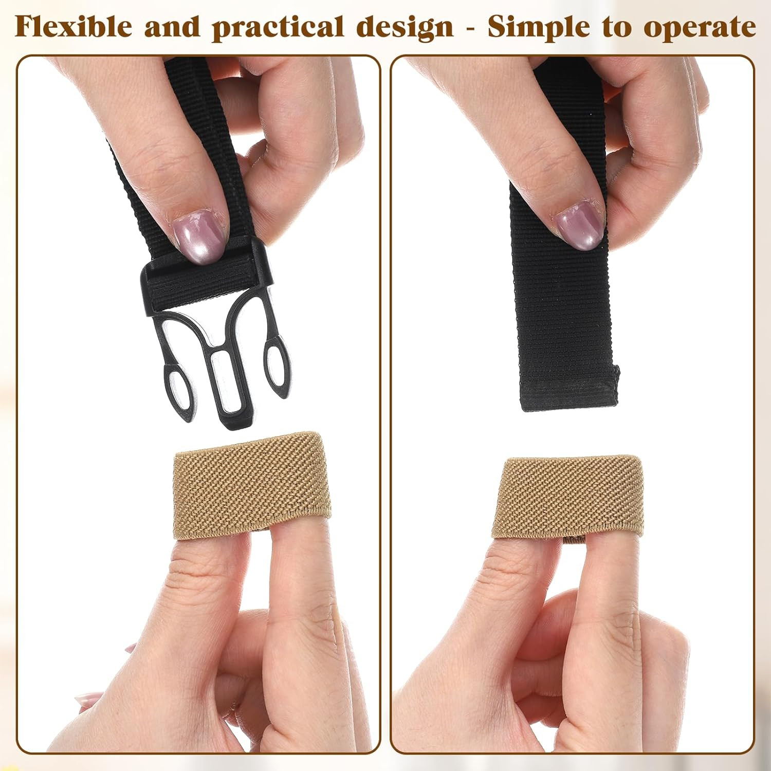 12 Pack Belt Retainer Loop Keepers Backpack Straps Holder Elastic Band Nylon Org
