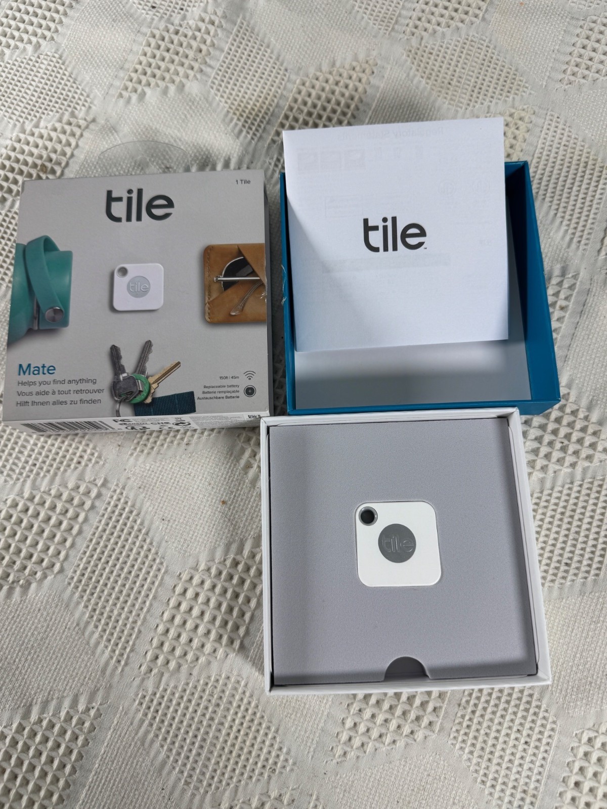 Tile Mate Bluetooth Tracker with Replaceable Battery 150ft Range T5001