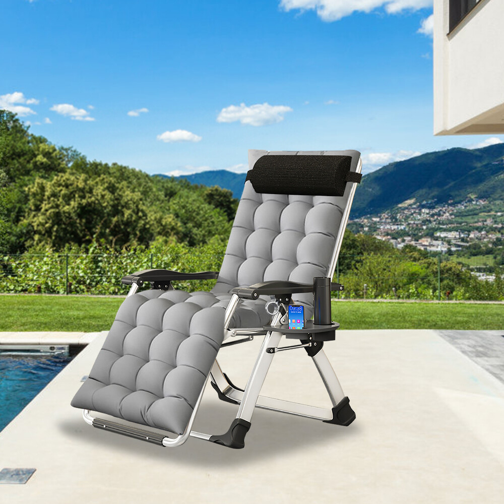 Slsy Adult Folding Zero Gravity Chair Outdoor Indoor Lounger Rest Soft Mattress