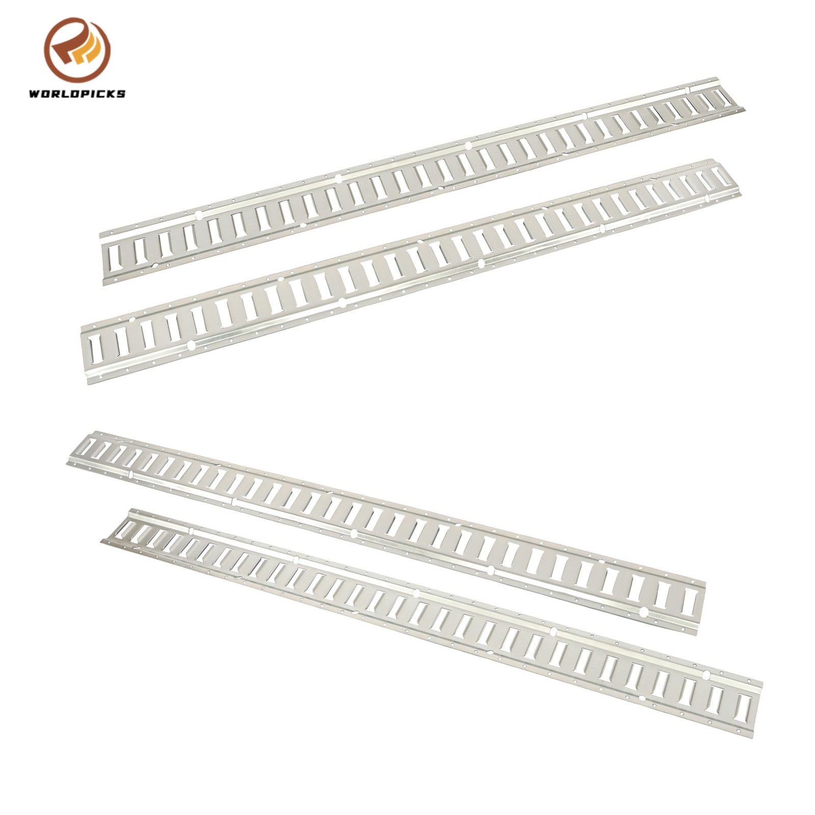 4 Piece 5' Galvanized E Track Rail Set Silver Finish Fit For Trailers Trucks