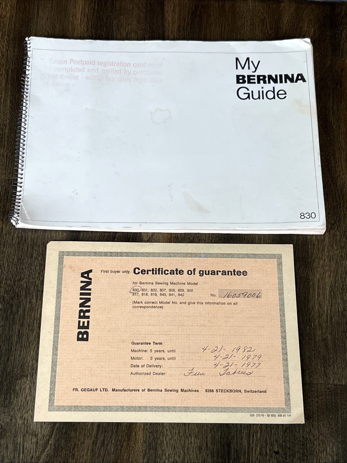 Bernina 830 Record Sewing Machine Bundle - Feet, Cases, Extension & Guide +