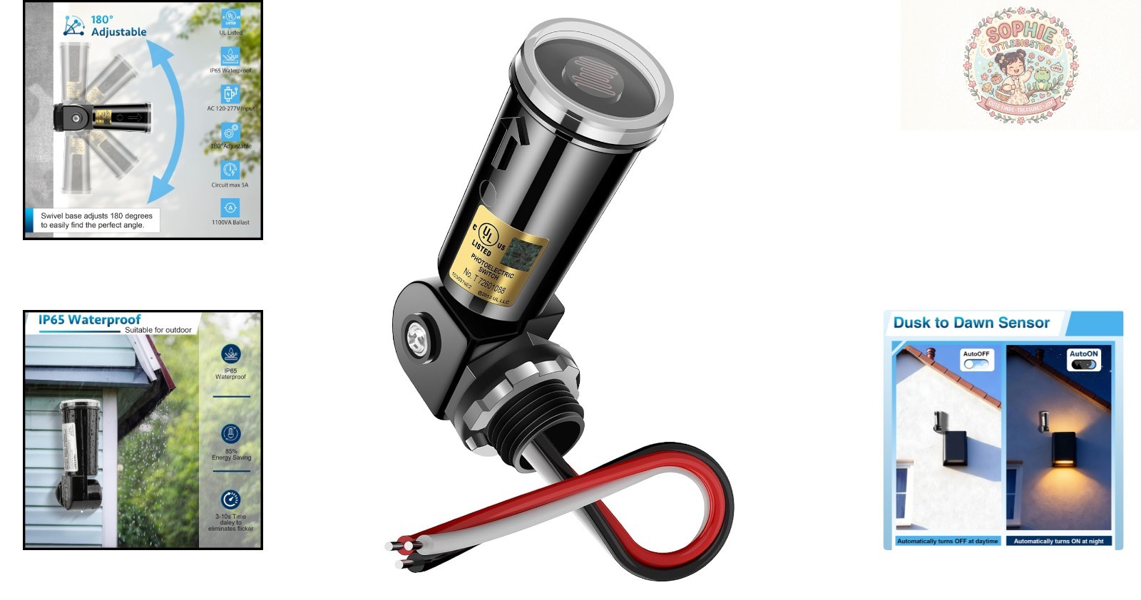 Innovative Automatic On/Off Lighting Control - Dusk to Dawn Sensor Rated