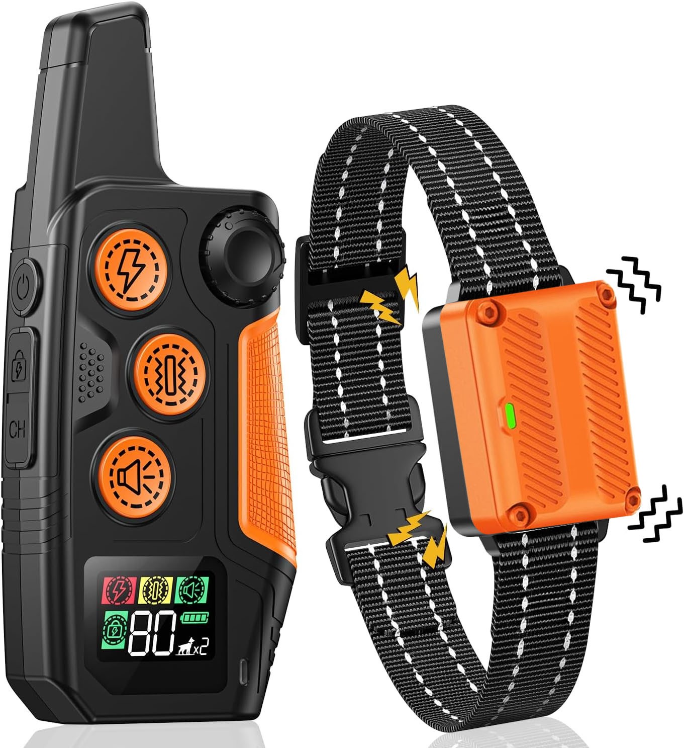 4500 FT Dog Training Collar Rechargeable Remote Shock Pet Waterproof Trainer