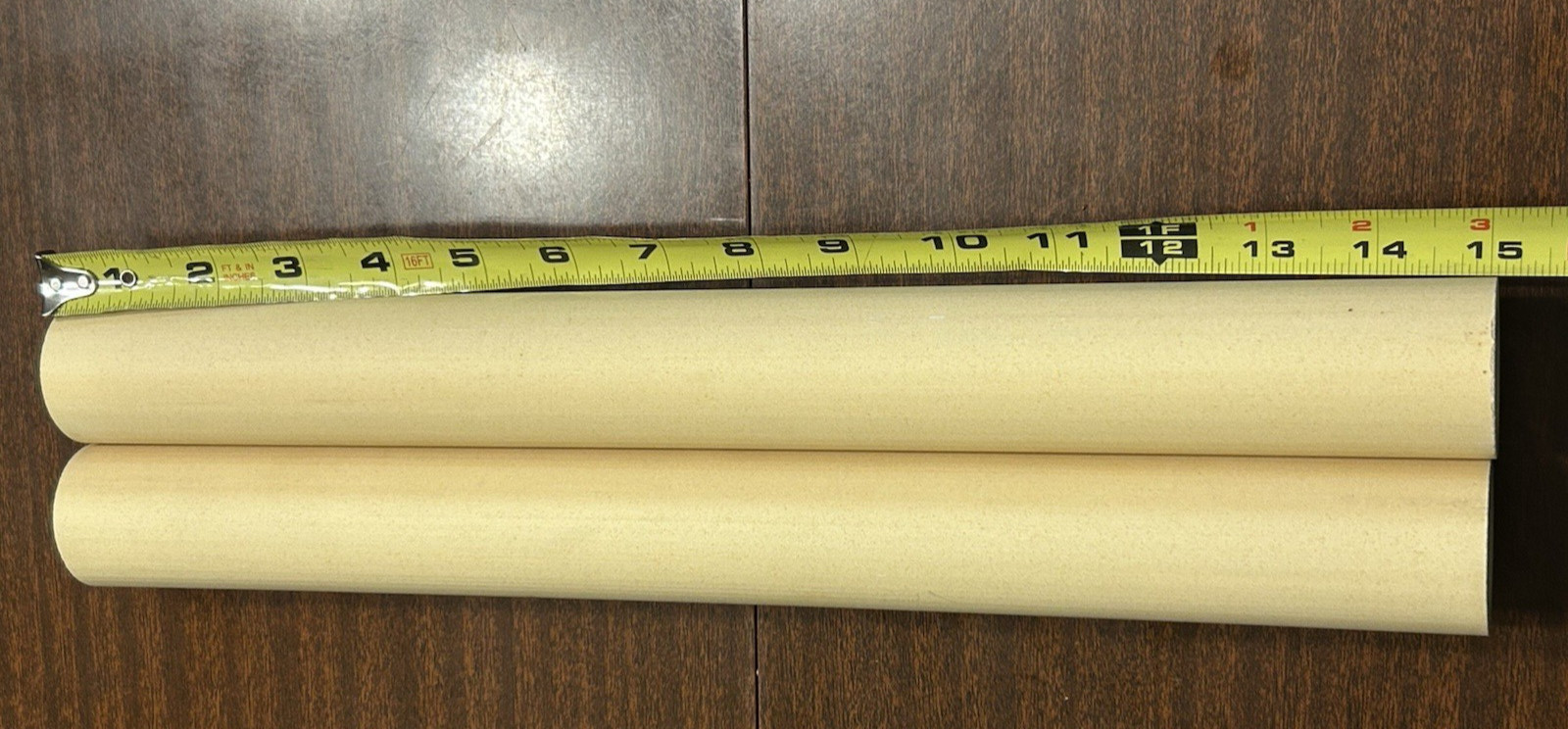 Ceramic standoffs  15" long X 1 5/8" Dia., 1 1/8" thru hole (lot of 2) Brand New