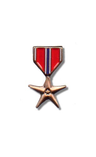 Bronze Star mini 3D metal charm 5/8"