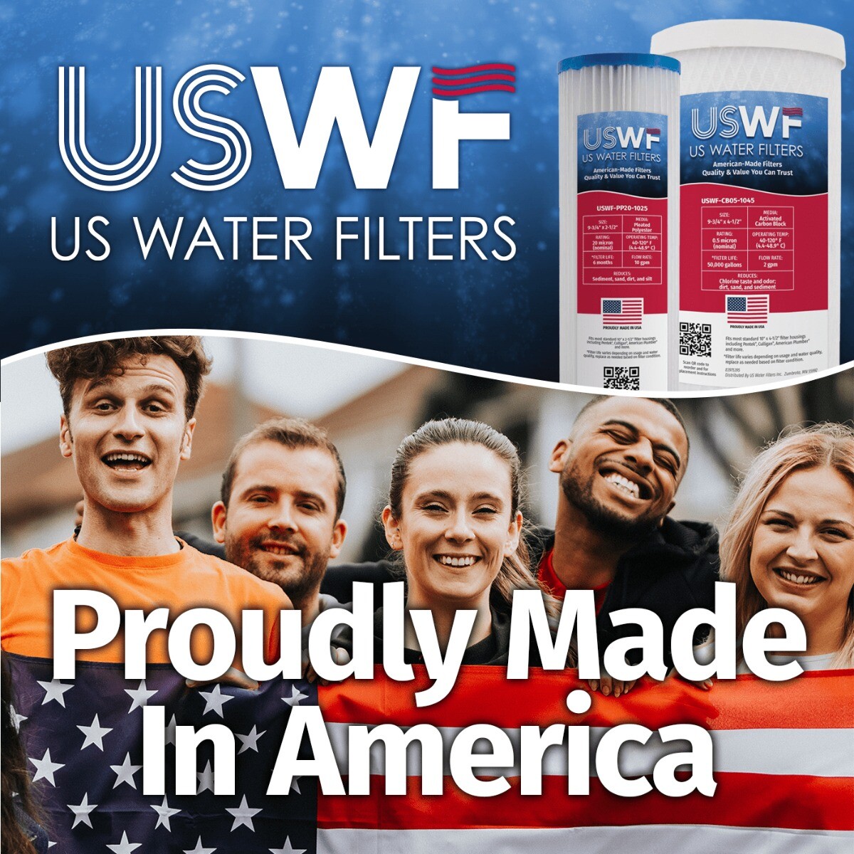 10 x 4.5 Inch 20 Micron Pleated Polyester Sediment Water Filter 4-Pack